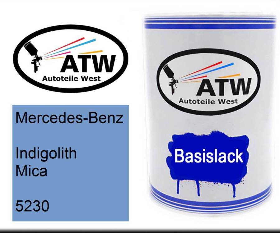 Mercedes-Benz, Indigolith Mica, 5230: 500ml Lackdose, von ATW Autoteile West.